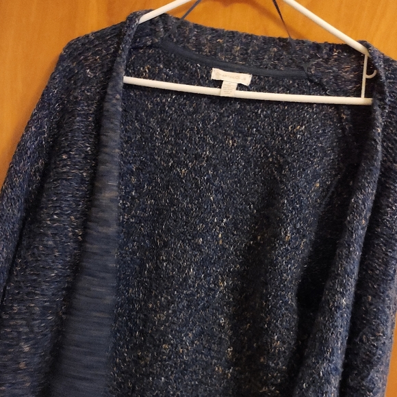 Charter Club open knit cardigan. Blue with brown/orange flecks. Women's M. - Picture 8 of 14